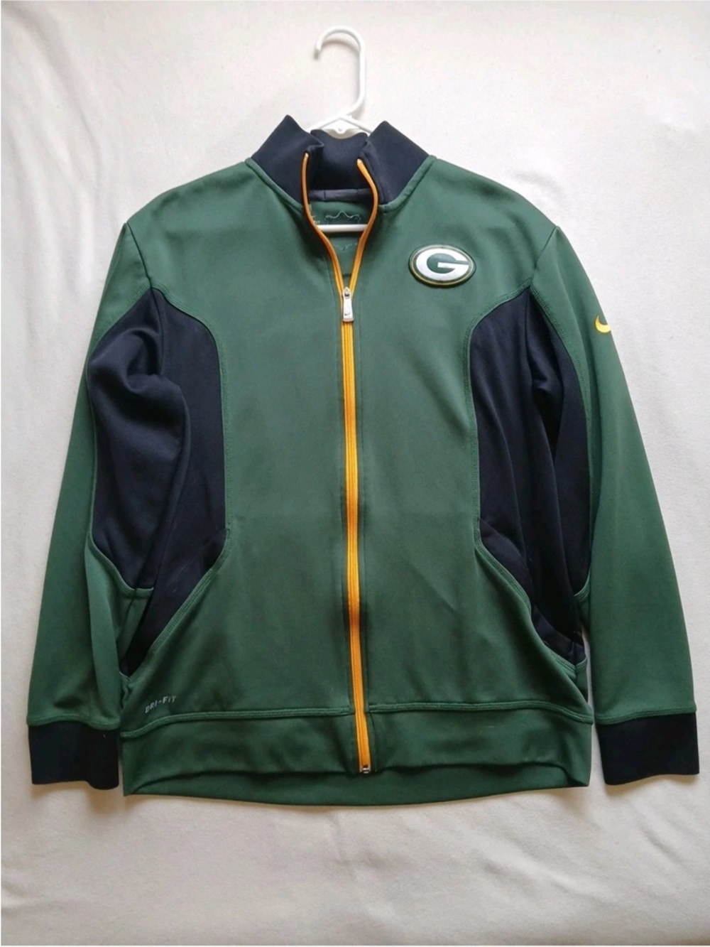 Nike Green & Yellow Green Bay Packers Full-Zip Performance Jacket